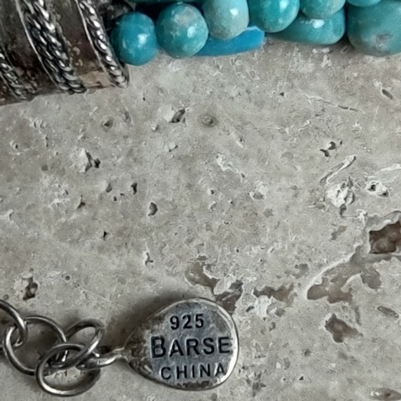 Barse Multi Strand Turquoise/Sterling Silver Necklace - Picture 7 of 7